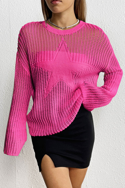 INSTOCK pink star sweater