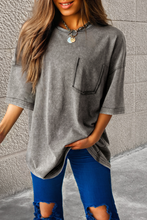 Load image into Gallery viewer, Mineral Wash Half Sleeve Boyfriend Vintage T Shirt

