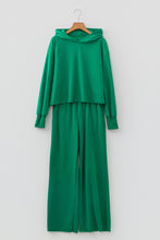 Load image into Gallery viewer, Solid Color Hooded Long Sleeve Elastic Waist Pocket Pant Set
