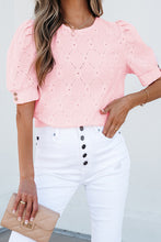 Load image into Gallery viewer, Textured Button Short Sleeve Top
