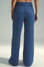 Load image into Gallery viewer, Blue Drawstring High Waist Wide Leg Pocketed Sweatpants
