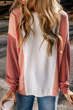 Load image into Gallery viewer, Color Block Corded Long Sleeve Top
