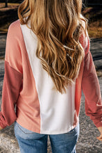 Load image into Gallery viewer, Color Block Corded Long Sleeve Top
