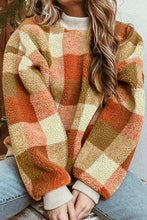 Load image into Gallery viewer, Vintage Checkered Fleece Baggy Sweatshirt
