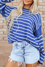 Load image into Gallery viewer, Stripe Drop Shoulder Casual Sweater
