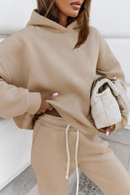 Load image into Gallery viewer, Khaki Chunky Two-piece Hooded Sweatsuit
