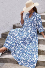 Load image into Gallery viewer, Geometric Print Plus Size Maxi Dress
