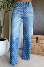 Load image into Gallery viewer, Polka Dot High Waist Shift Jeans
