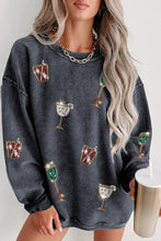 Load image into Gallery viewer, Holiday sequin Corded Sweatshirt
