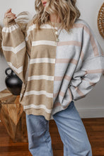 Load image into Gallery viewer, Stripe Colorblock Oversized Sweater
