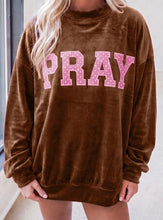 Load image into Gallery viewer, PRAY Velvet Long Sleeve Sweatshirt
