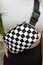 Load image into Gallery viewer, Checkered Print Buckle Wide Belt Crossbody Bag
