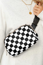 Load image into Gallery viewer, Checkered Print Buckle Wide Belt Crossbody Bag
