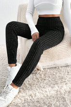 Load image into Gallery viewer, Wide Waistband Ribbed Textured Knit Leggings
