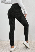 Load image into Gallery viewer, Wide Waistband Ribbed Textured Knit Leggings
