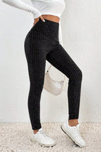 Load image into Gallery viewer, Wide Waistband Ribbed Textured Knit Leggings
