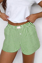 Load image into Gallery viewer, Plaid Gingham Printed High Waist Shorts
