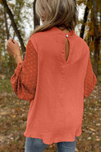 Load image into Gallery viewer, Swiss Dot Balloon Sleeve Loose Blouse
