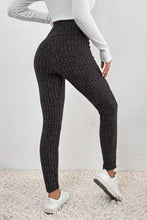 Load image into Gallery viewer, Wide Waistband Ribbed Textured Knit Leggings
