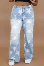 Load image into Gallery viewer, High Waist Star Pattern Plus Size Jeans
