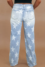 Load image into Gallery viewer, High Waist Star Pattern Plus Size Jeans
