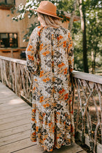 Load image into Gallery viewer, Boho Flower Print Maxi Plus Size Dress
