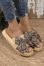 Load image into Gallery viewer, Leopard Bow Slides
