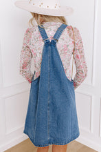 Load image into Gallery viewer, Button Front Pocketed Denim Mini Dress
