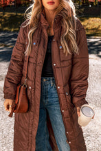 Load image into Gallery viewer, Coffee Quilted Puffer Jacket
