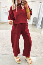 Load image into Gallery viewer, Drop Shoulder Boxy Tee and Barrel Pants Set
