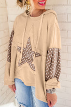 Load image into Gallery viewer, Floral Patchwork Star Drawstring Hoodie
