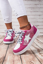 Load image into Gallery viewer, Pink Glitter Star Patchwork Shoes

