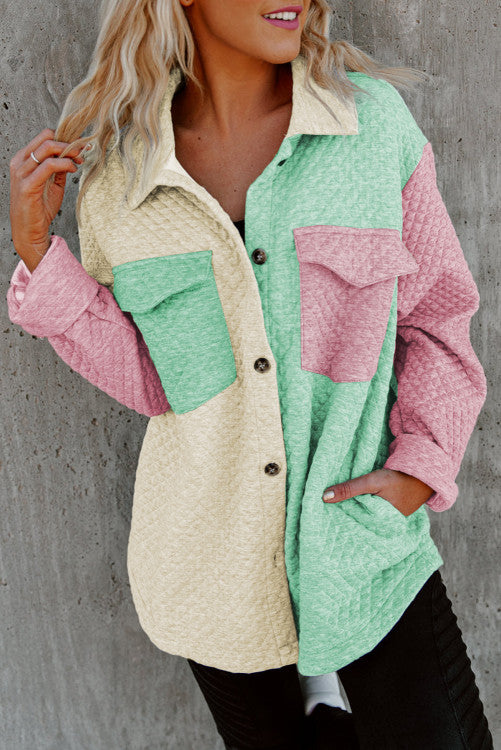 Patchwork Flap Pocket Quilted Shacket – Lovebug Boutique
