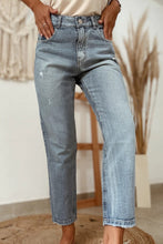 Load image into Gallery viewer, Slightly Distressed Ankle-length Straight Jeans
