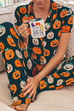 Load image into Gallery viewer, Halloween Pattern Short Sleeve Shirt Pajama Set
