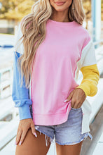 Load image into Gallery viewer, Exposed Seam Side Slits Crewneck Sweatshirt
