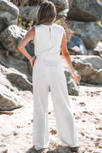 Load image into Gallery viewer, Crew Neck Drawstring High Waist Sleeveless Jumpsuit
