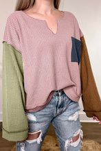 Load image into Gallery viewer, Rib Textured Loose Long Sleeve Top
