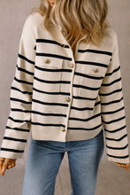 Load image into Gallery viewer, Striped Button up Cardigan
