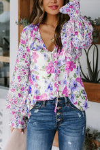 Load image into Gallery viewer, Cakewalk Floral Smocked Billowy Sleeves Blouse
