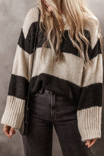 Load image into Gallery viewer, Colorblock Loose Pullover Sweater
