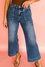Load image into Gallery viewer, Cropped High Rise Wide Leg Jeans
