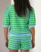 Load image into Gallery viewer, Stripe Puff Short Sleeve T Shirt Matching Shorts Set
