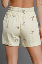 Load image into Gallery viewer, Bow Print Lace Drawstring Casual Shorts
