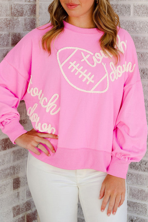 Touch Down Embroidery Sweatshirt