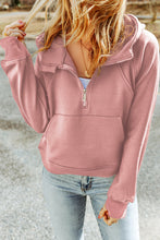 Load image into Gallery viewer, Quarter Zip Kangaroo Pocket Hoodie
