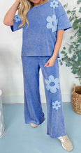 Load image into Gallery viewer, Floral Patch Exposed Seam Raw Edge Pants Set
