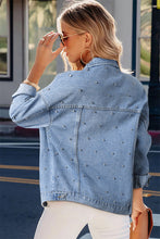 Load image into Gallery viewer, Rhinestones Studded Denim Jacket
