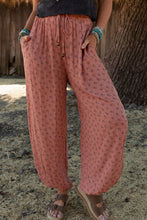 Load image into Gallery viewer, Boho Floral Printed Wide Leg Jogger Pants
