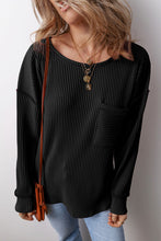 Load image into Gallery viewer, Corded Drop Shoulder Long Sleeve Top
